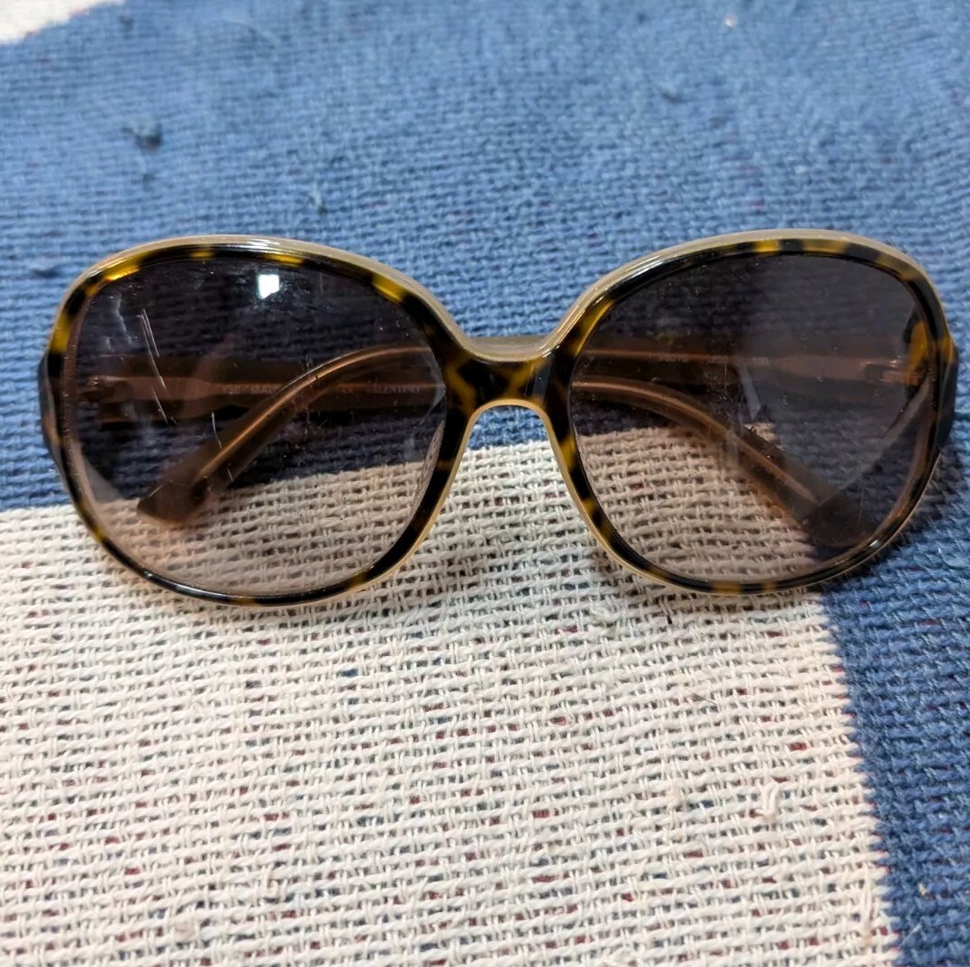Valentino Rectangle Sunglasses Tortoise Brown Italy V601S  display picture 2