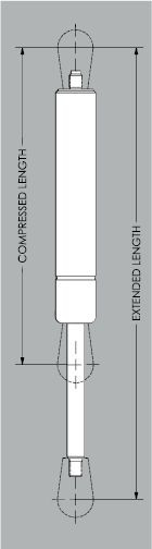 23" 67 lbs. Gas Prop Suspa C16-26191