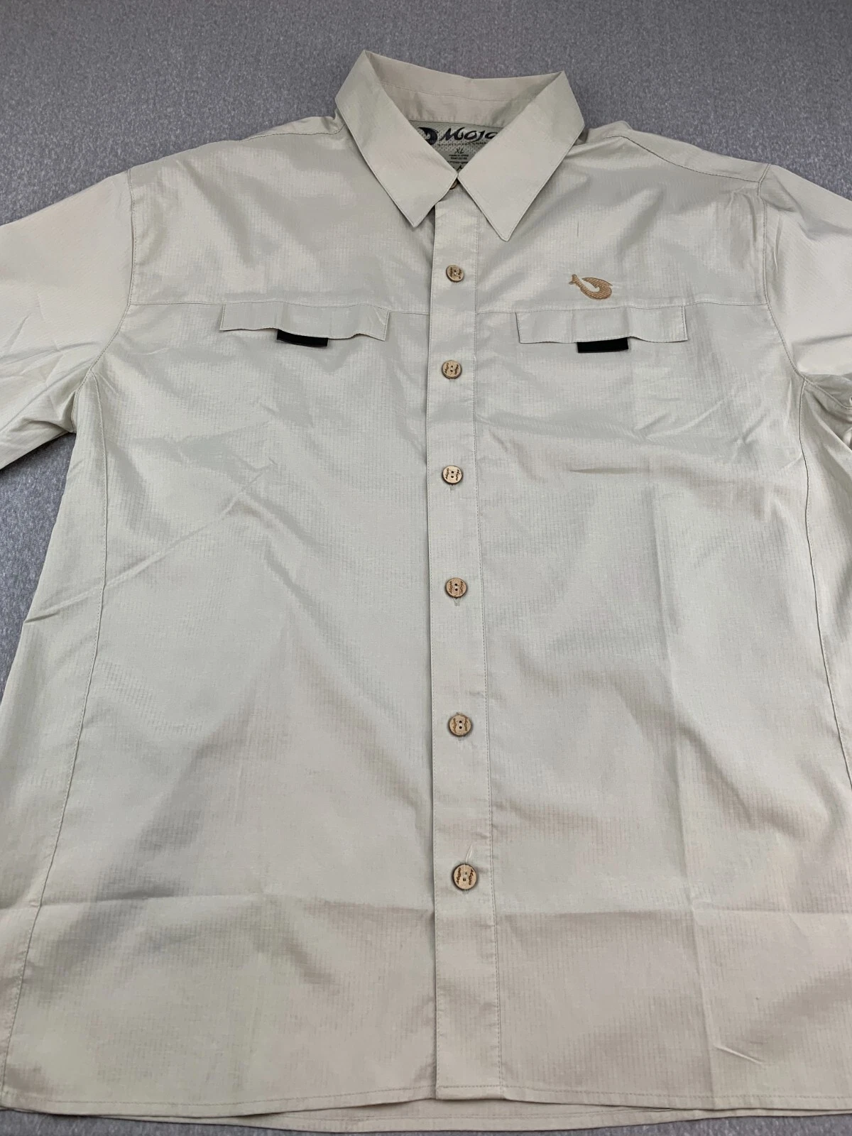 Mojo Sportswear Fishing Shirt Mens Size XL Green Lightweight Vented PFG Cooling
