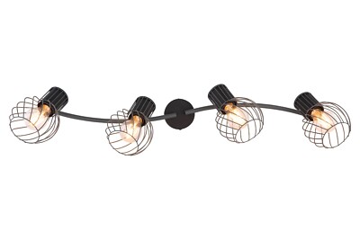GLOBO Beverone Deckenleuchte Deckenlampe Strahler Metall Graphitfarben 4-flammig