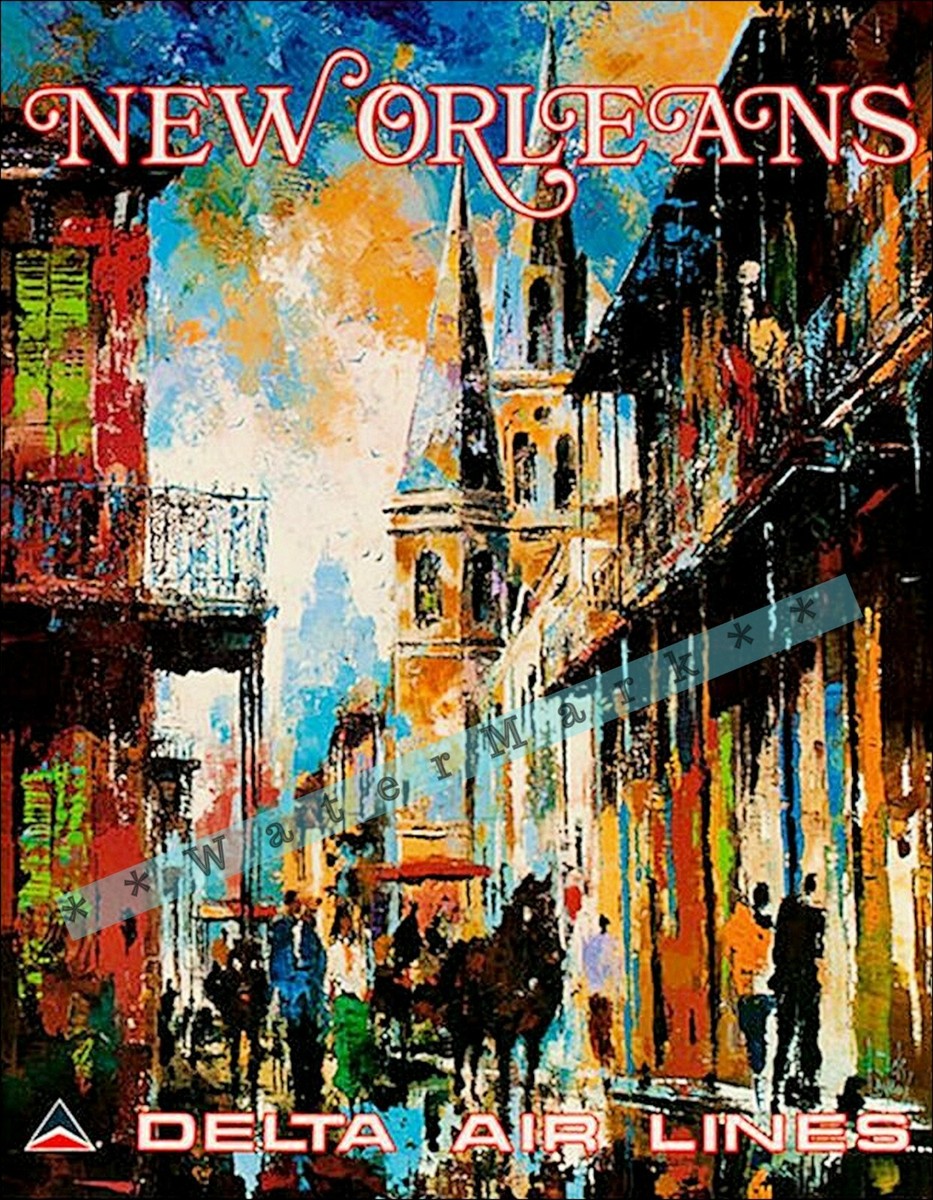 New Orleans Louisiana 1950 The Big Easy Travel Vintage