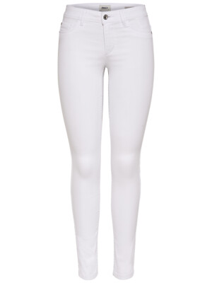 Only Damen Jeans Hose in weiß Skinny Regular Leibhöhe Stretchjeans onlUltimate  