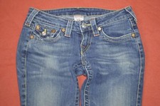 True Religion Billy Blue Jeans Stretch 28x33 Size 26 Made in USA Slim and Tall