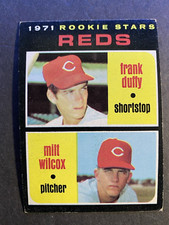 1971 Topps Baseballl Frank Duffy/Milt Wilcox Cincinnati Reds Rookie Card #164... rookie card picture