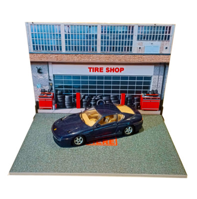 Reifenladen Diorama Modell Maßstab 1:24 Autoservice Miniatur Automodelle Display