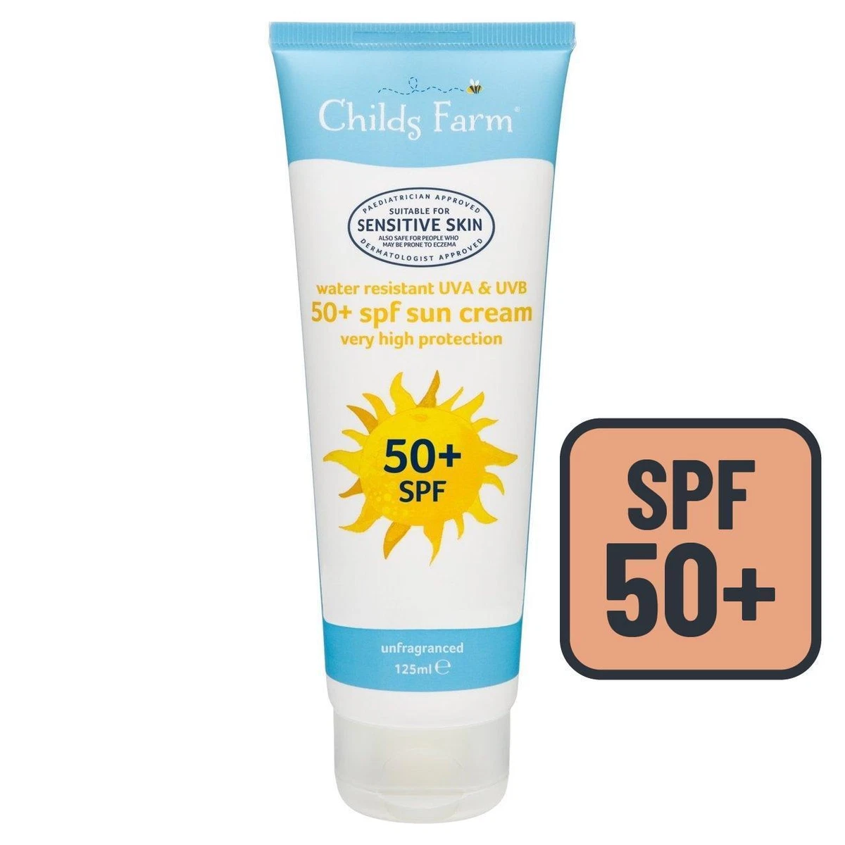 125ml Childs Farm Sensitive Skin Childrens Sun Tan Cream Sunscreen