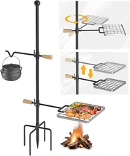 Campfire Grill Grate Cooking Grate Fire Pit Swivel Grill Over Fire Camp Grill