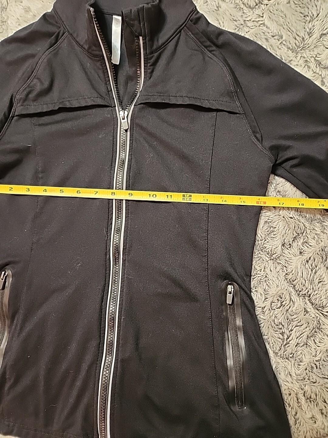 Fabletics Womens Jacket Sz Medium Solid Black Lon… - image 5