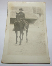 Military World War I / II Army Soldier Cowboy Vintage RPPC Military Postcard 1