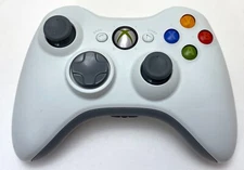 GENUINE Microsoft XBox 360 WHITE Wireless Controller gamepad OFFICIAL gaming -B-