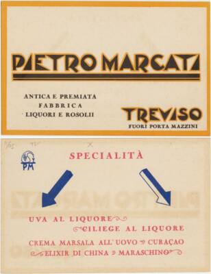 TREVISO - PIETRO MARKEDI - AWARD-WINNING FACTORY LIQUEURS AND ROSOLII
