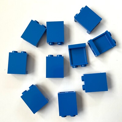 10 Lego Panel Paneel 1x2x2 blau NEU 87552