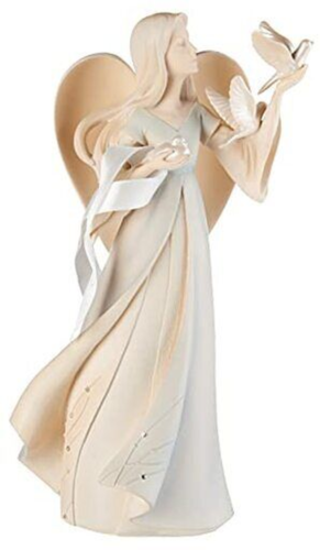 Enesco Foundations Collection Comfort Angel Angel Stone Resin Figurine - Afbeelding 1 van 11