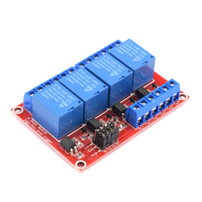 5V 4-Channel Relay Module with Optocoupler High Low Level Trigger for Arduino-