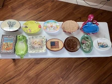 BLONDER HOME LINDA SPIVEY SOAP DISHES HEARTS & STARS SOUTH BEACH & MORE RETIRED 