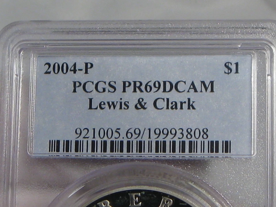 Deep Cameo Proof 2004-P Lewis & Clark Silver US Commem Dollar PCGS PR69 DCAM - Image 3 of 4