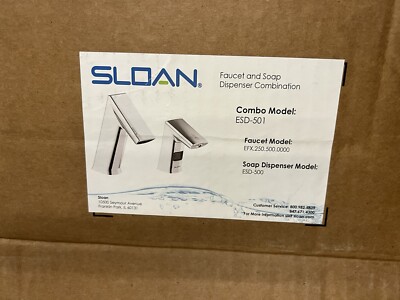 Sloan ESD-501-CP .5 GPM EFX-250 Faucet and ESD-500 Soap Dispenser - Chrome