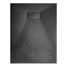 Piatto doccia effetto pietra ardesia resina SMC antracite nero 70 80 90 100 120 