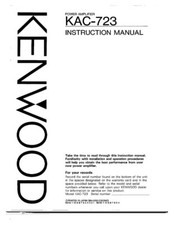 Kenwood KAC-723 Amplifier Owners Instruction Manual