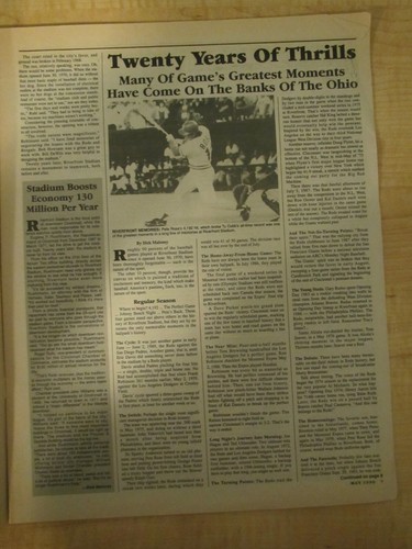 1990 Reds Report Cardboard Lineups A Review of 90's Baseball Cards / Stadiums - Bild 4 von 12