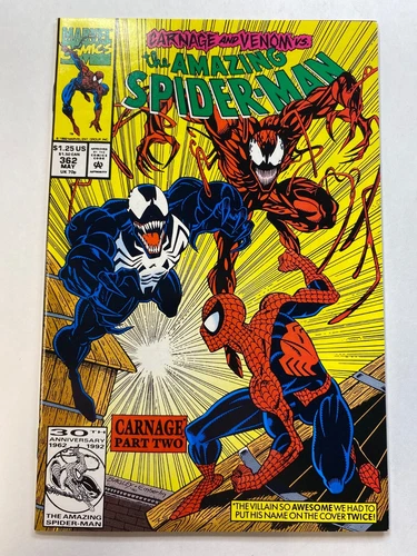 The Amazing Spider-Man #362 (Marvel Comics May 1992) Carnage Venom