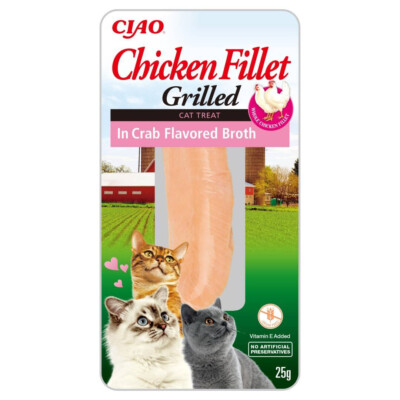 Inaba Ciao In Crab Broth 25g Snack Für Katzen Hähnchenbrust In Krabbensuppe