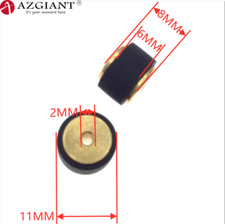 Polea de correa de rodillo de radio rodillo de pellizco buje de bronce 2 piezas 11*8*2 mm para Akai Sony