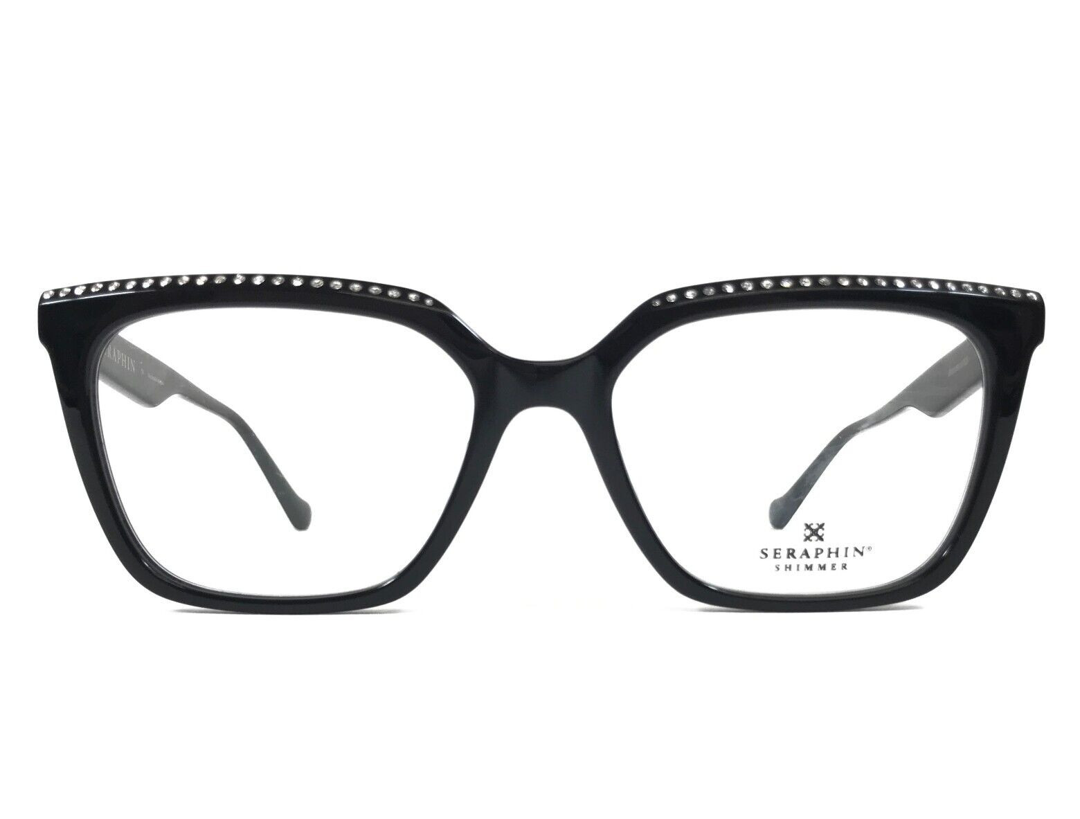 Оправа для очков Seraphin с мерцающими кристаллами 29BLK Черный Кошачий глаз 53-17-145 29490₽