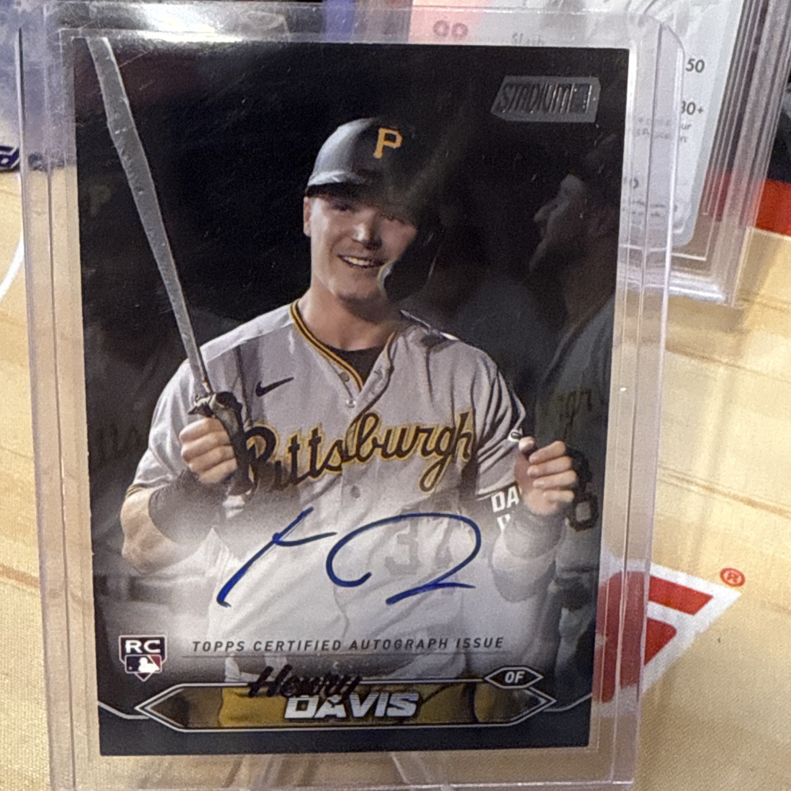 Henry Davis Auto RC 2024 Topps Stadium Club Card #207 Pittsburgh Pirates