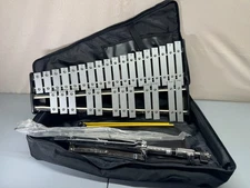 Pearl Xylophone Percussion Band Student Practice Bells Case 32-Key Stand Mallets