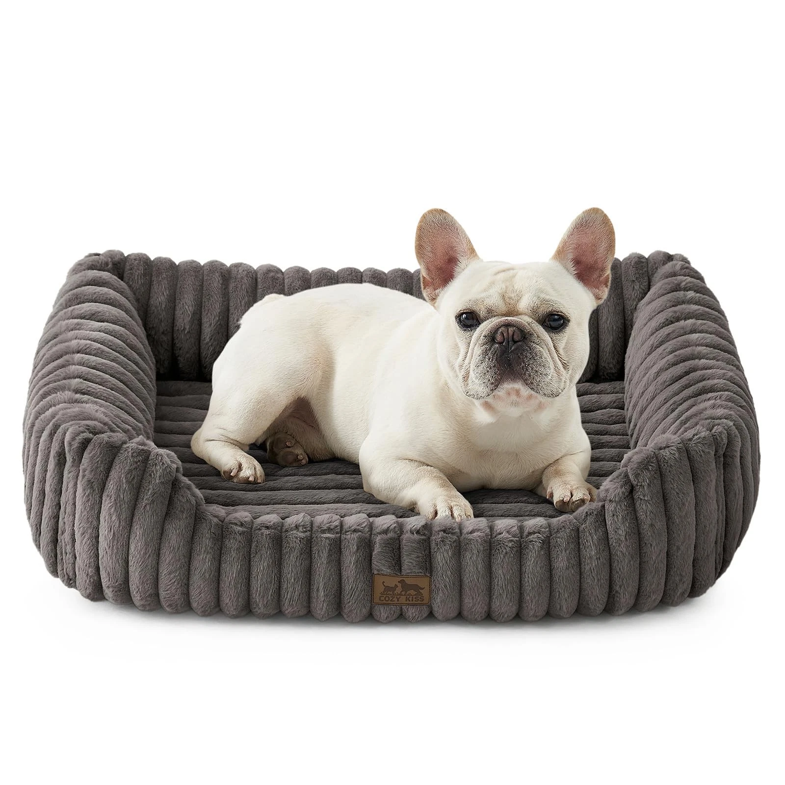 Orthopedic Pet Bed for Small Dogs & Cats - Washable Rectangle Pet Bed with An...