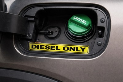 Diesel Only Fuel Truck Fuel Tank (4 Pack) of 1.0'' x 7.0'' Stickers P4