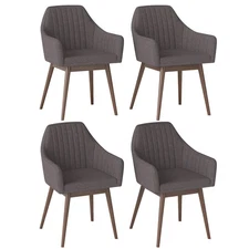 Dining Chairs Set of 4 Upholstered Accent Chairs with Comfy Padded Backrest