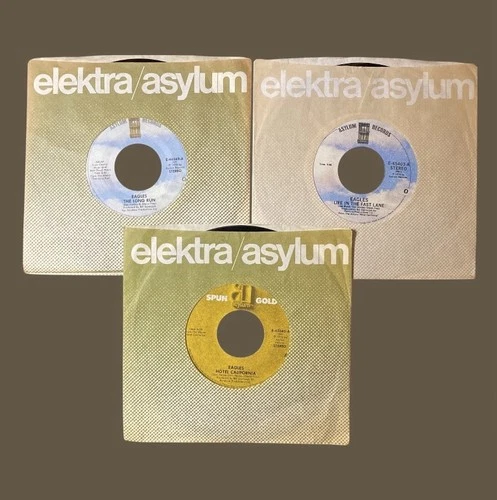 Eagles 45 Lot – Hotel California VG+ / Long Run EX / Fast Lane EX – Asylum