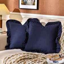 100 Cotton Ruffle Pillow Cover Soft Cotton Ruffle Pillowcase Rustic Boho Farmh