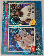 2026 Topps Heritage Chrome Aqua Sparkle Refractors #4 Oneil Cruz/Jose Caballero