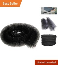 Hedgehog Gutter Protector Brush 4m x 100mm - Stainless Steel and Classic Black