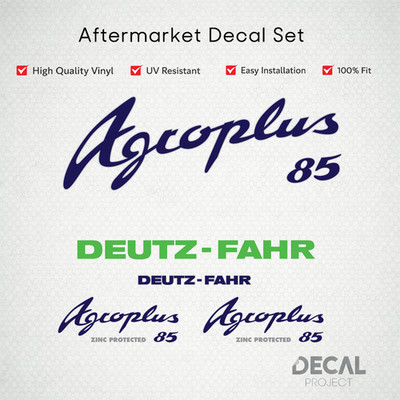Deutz-Fahr Agroplus 85 Decal Kit - Premium Restoration Vinyl Graphics Set