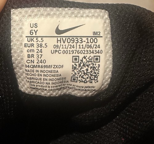 Nike weiß schwarz und pink Turnschuhe mittelhoch Freizeit mit Streifen Größe 6 Jahre neu ohne Karton - Bild 7 von 7