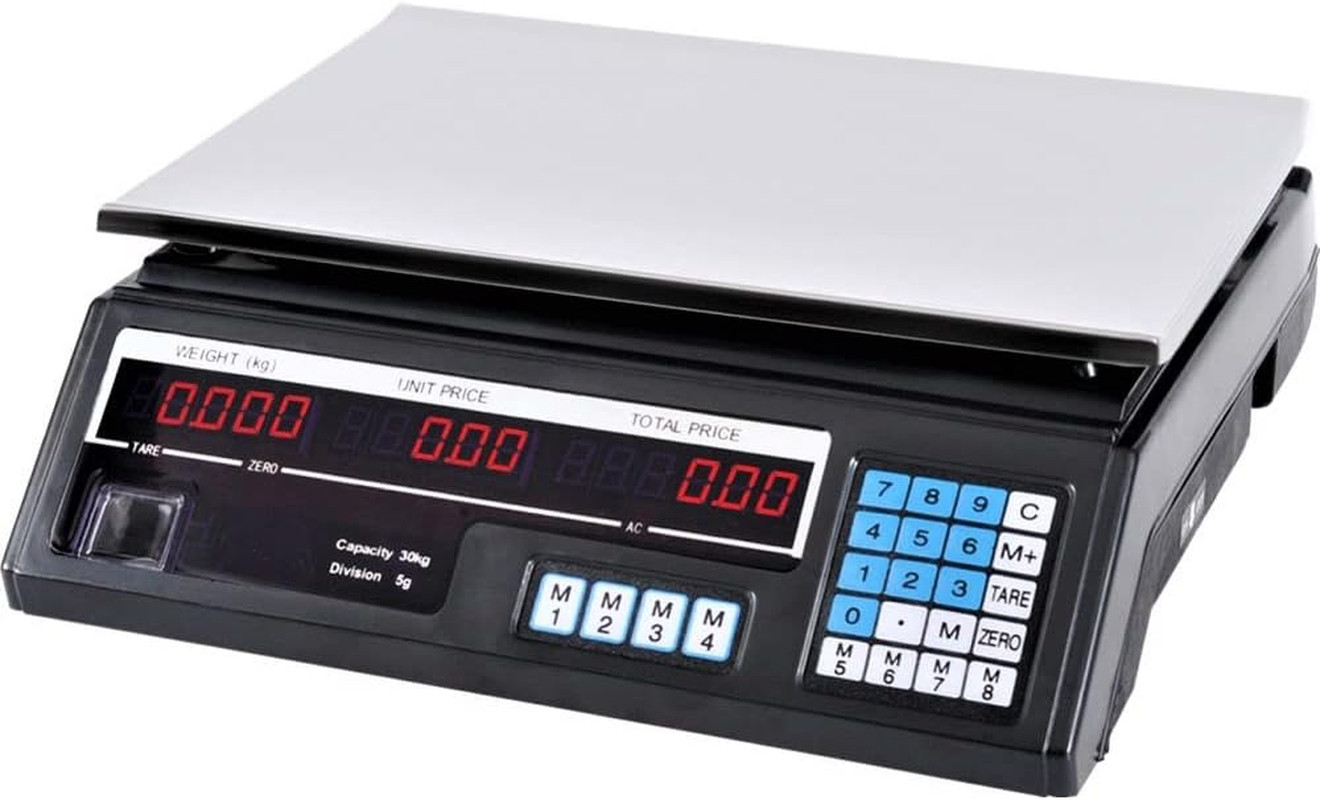 Bilancia Digitale Acciaio Inox 34,5x33x12,5 cm - Alta Precisione LED