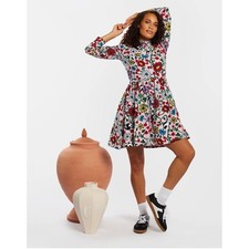 Roberto Lugo for Walmart Morris Study II Panda Print Long Sleeve Dress M NWT