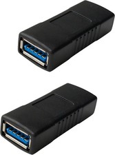 USB 3.0 Coupler Female to Female Adapter 2 Pack Extender