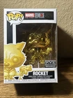 Funko Pop! Marvel Studios: First Ten Years Gold Chrome Rocket #420 FYE Exclusive