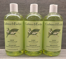 3x Crabtree Evelyn - LILY - Bath Shower Gel 16.9 Fl Oz 500ML Each