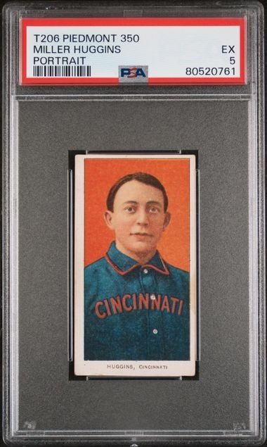 Miller Huggins Portrait T206 Piedmont 350 Baseball Card. PSA 5. EX.
