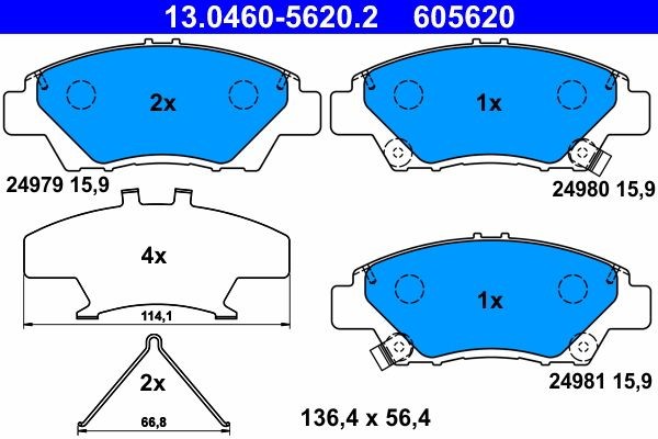 Bremsbelagsatz Scheibenbremse Vorderachse FüR Honda Insight Jazz III IV-image