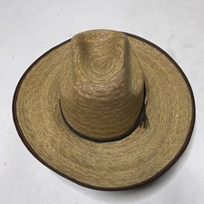 Vintage Sombreros La Guadalupana Sahuayo Mich. Mexico Hat Palm Straw Cowboy
