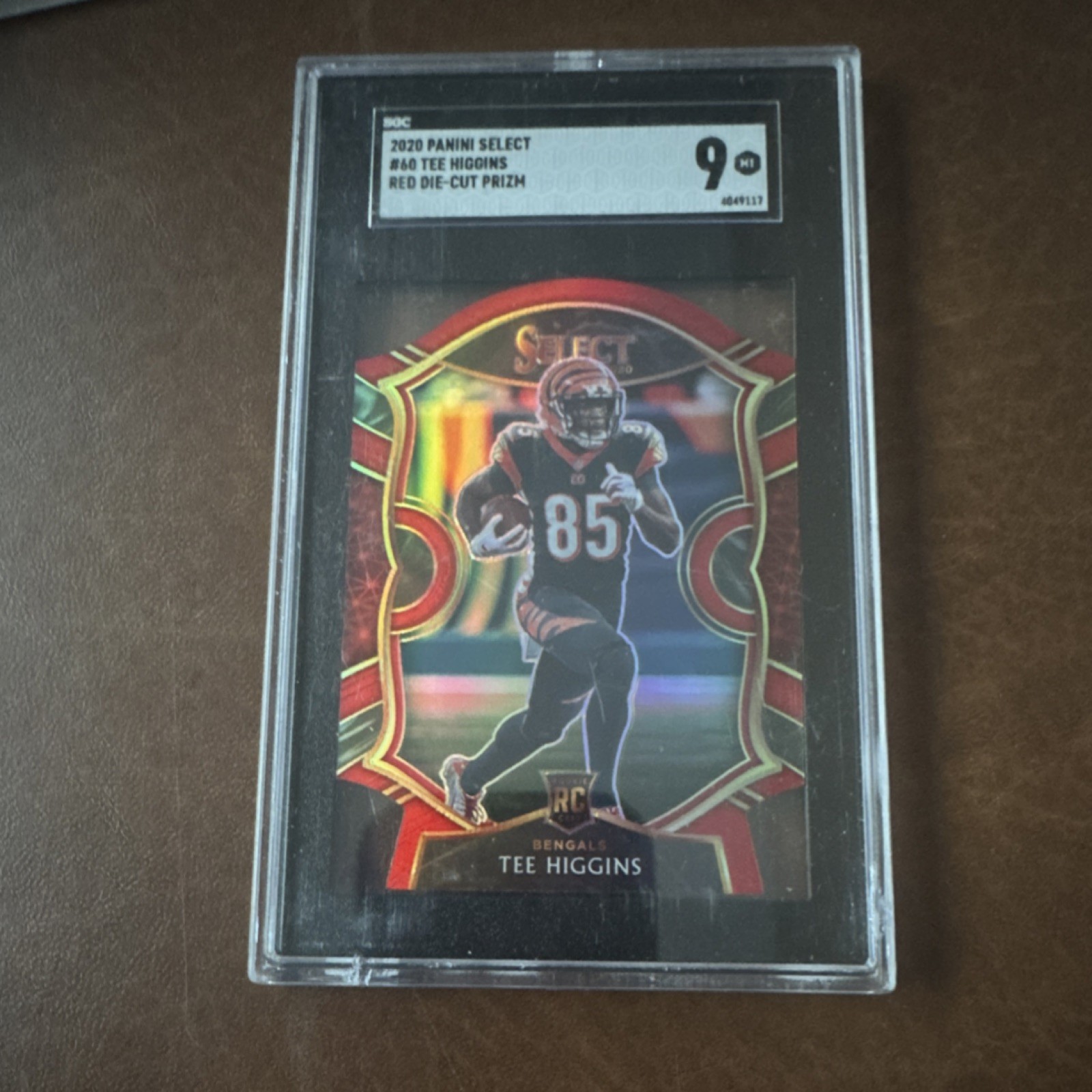 2020 Panini Select Tee Higgins #60 Bengals Red Die-Cut Prizm Rookie SGC 9