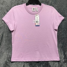Adidas Womens Size M Light Orchid Essentials Slim T Shirt