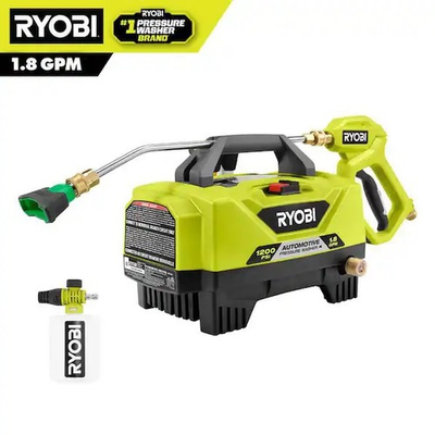 #ad RYOBI RY14AM12 1.8 GPM 1200 PSI Automotive High Flow Pressure Washer Brand New $134.98